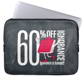 Whimsical Retro Okunskap Är Bannlyst Bärbar Datorf Laptop Fodral