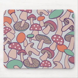 Whimsical Retro Svamp Botanisk Höst Mycelium Musmatta