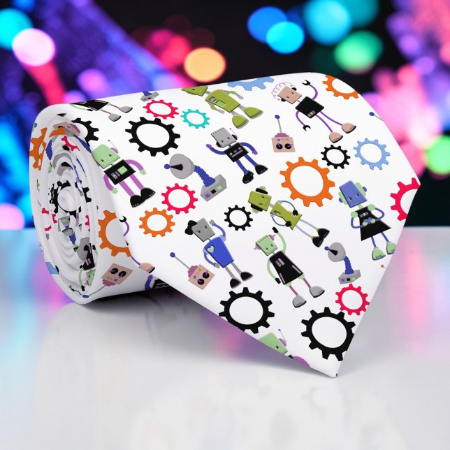 Whimsical Robots Fun Custom Necktie Tie Slips (Skapare uppladdad)