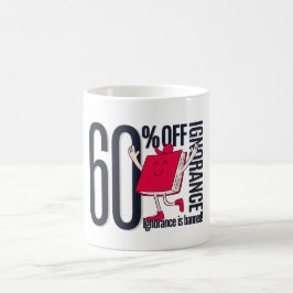 Whimsical Röd Bok Karaktär Okunskap Bannlyst Moti Kaffemugg