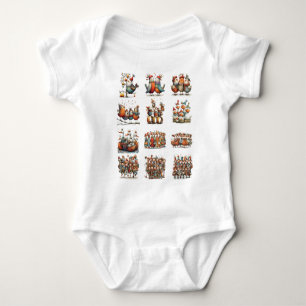 Whimsical Rolig Julens 12 Dagar T Shirt
