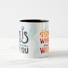 Whimsical Romantic Soulmate Heart Quote Combo Mug Två-Tonad Mugg