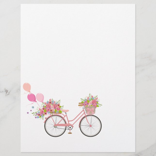 Whimsical Rosa Bicycle (Framsida)