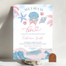 Whimsical Rosa Blå Allt Jag Ser är Kärlek Bröllops