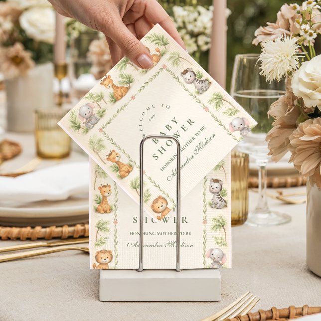Whimsical Safari Animals Baby Shower Pappersservett (Skapare uppladdad)