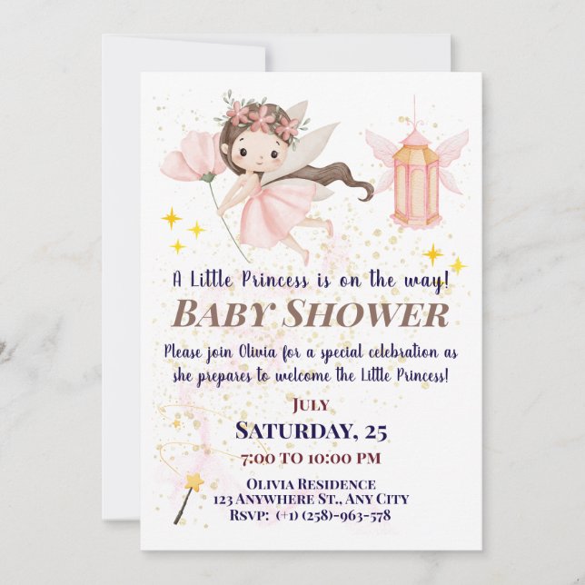 Whimsical Sagobarnsbabyshower-inbjudan Inbjudningar (Framsida)