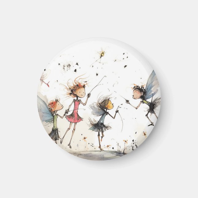 Whimsical sagomagnet söta älvor magnet (Framsidan)