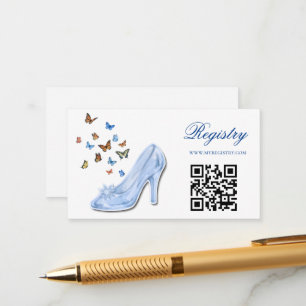 Whimsical Sagoprinsessa Bröllopsdusch QR Tilläggskort