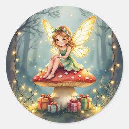 Whimsical Sagostyle Jul Runt Klistermärke