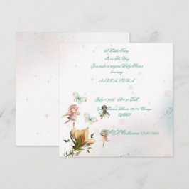 Whimsical Sagoträdgård baby inbjudningskort