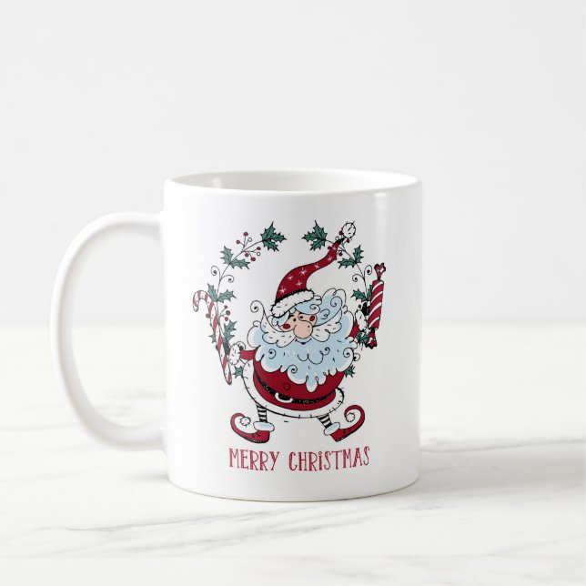 Whimsical Santa Claus  Kaffemugg (Vänster)