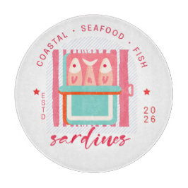 Whimsical Sardines Coastal Beach Pink