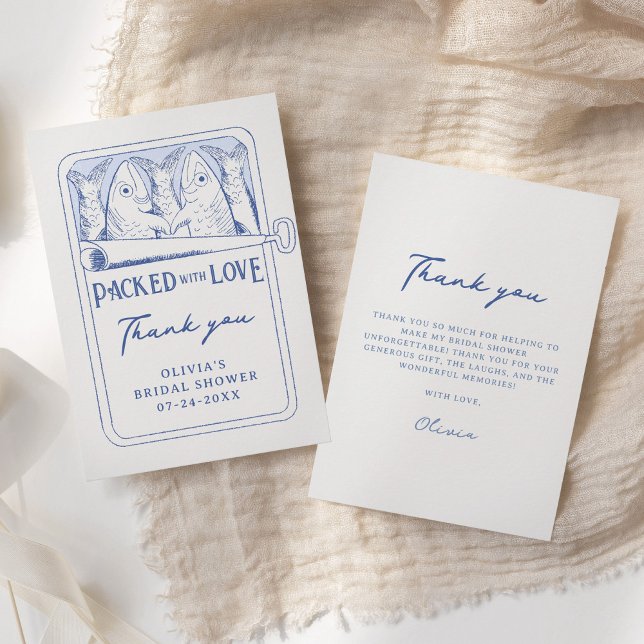 Whimsical Sardines Möhippa - tackkort Tack Kort (Skapare uppladdad)