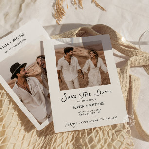 Whimsical Save the Date Foto Minimalistisk Inbjudningar