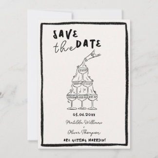 Whimsical Save The Date-inbjudan Inbjudningar