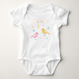 Whimsical Scandi Birds Cute Personalized T Shirt