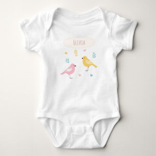 Whimsical Scandi Fåglar Söt Personlig T Shirt