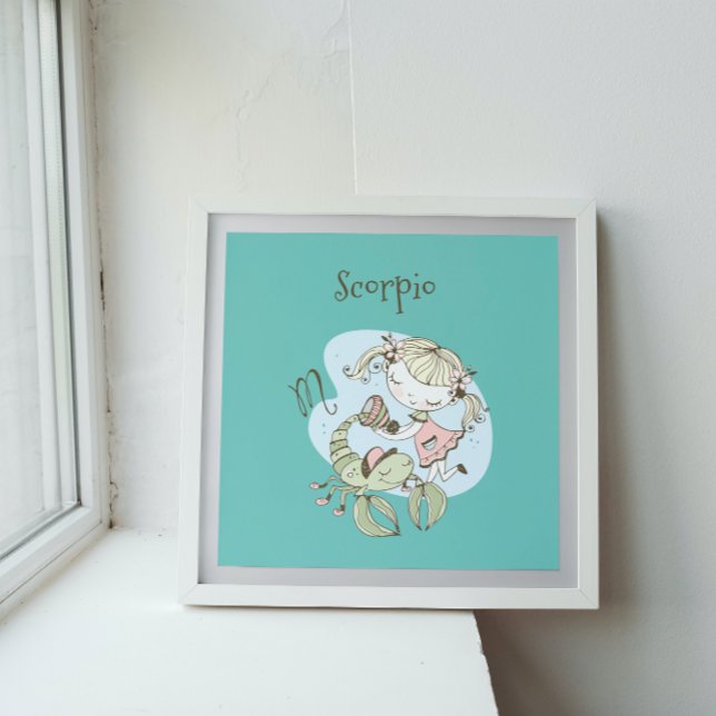 Whimsical Scorpio Girl & Scorpion Poster (Skapare uppladdad)