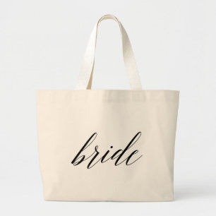 Whimsical Script Bride Bachelorette Tote Bag Jumbo Tygkasse