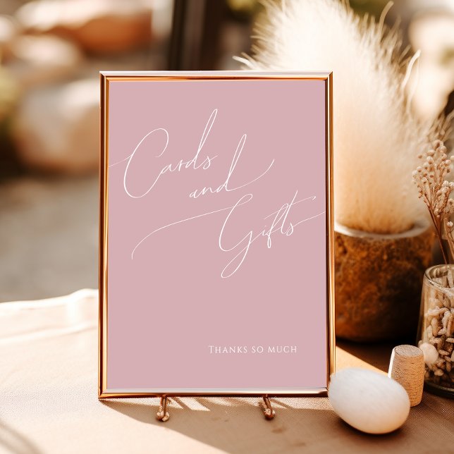 Whimsical Script | Damrosa Kort och Presentkort Sk Poster (Skapare uppladdad)