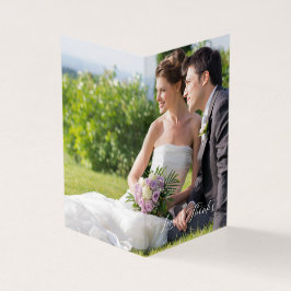 Whimsical Script Photo Romantic Botanical Branches Kort