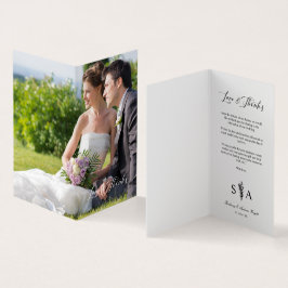 Whimsical Script Photo Romantic Botanical Branches Kort