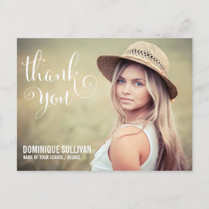 WHIMSICAL SCRIPT STUDENTEN TACK POSTCARD VYKORT