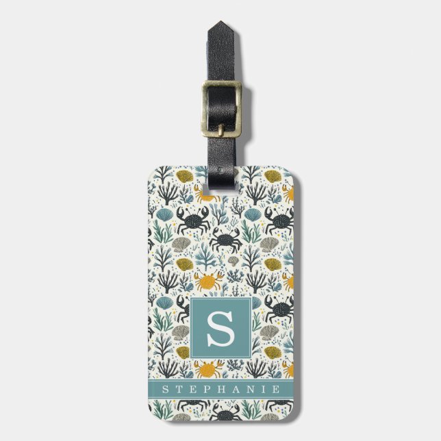 Whimsical Sealife Bagage Tag Bagagebricka (Vertikal Framsida)