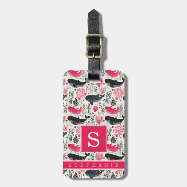 Whimsical Sealife Bagage Tag Bagagebricka (Vertikal Framsida)