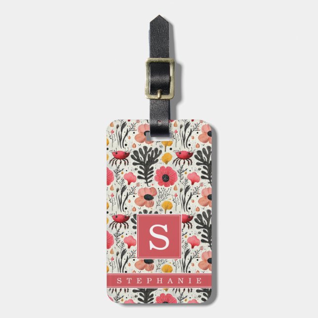 Whimsical Sealife Bagage Tag Bagagebricka (Vertikal Framsida)