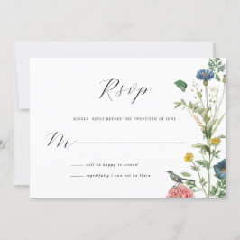 Whimsical Secret Garden Wildblommor OSA kort