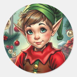 Whimsical serie-elf | Jul Runt Klistermärke