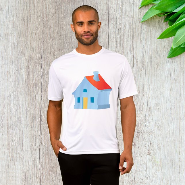 Whimsical serieteckning hus färgglatt lekfullt hem t shirt (Skapare uppladdad)