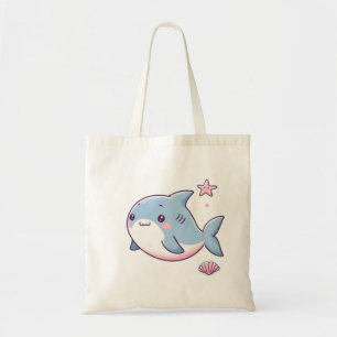 Whimsical Shark Tote Bag - Roligt och funktion! Tygkasse