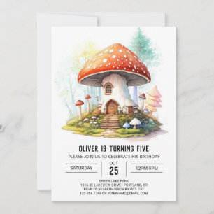 Whimsical Shroom Birthday Inbjudningar