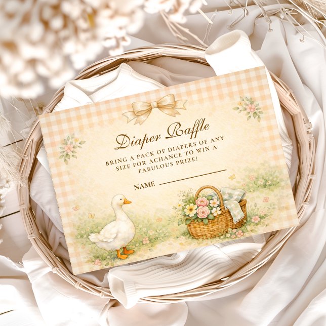 Whimsical Silly Goose Spring Diapper Raffle Tilläggskort (Skapare uppladdad)