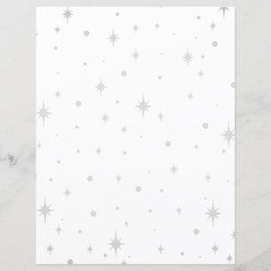 Whimsical Silver Star Junk Journal Papper