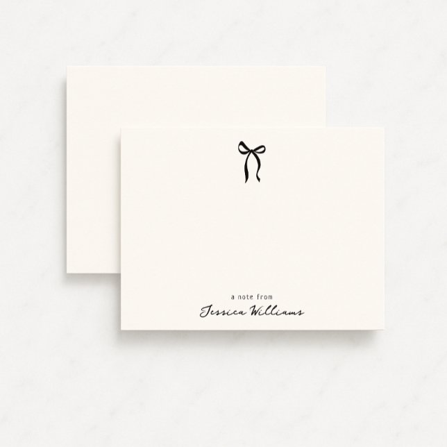 Whimsical simple bow, a note from flat card inbjudningar (Skapare uppladdad)