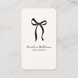 Whimsical simple bow, QR-kodhändelseplanering Visitkort