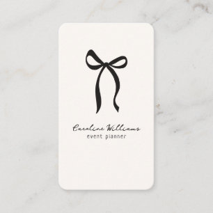 Whimsical simple bow, QR-kodhändelseplanering Visitkort