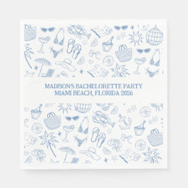 Whimsical Sista Toasten På Kusten Blå Pappersservett