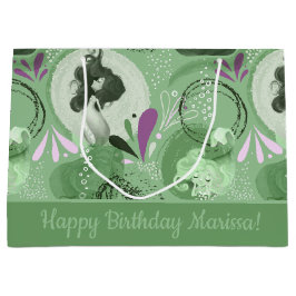 Whimsical Sjöjungfruar Grönt Abstrakt Mönster