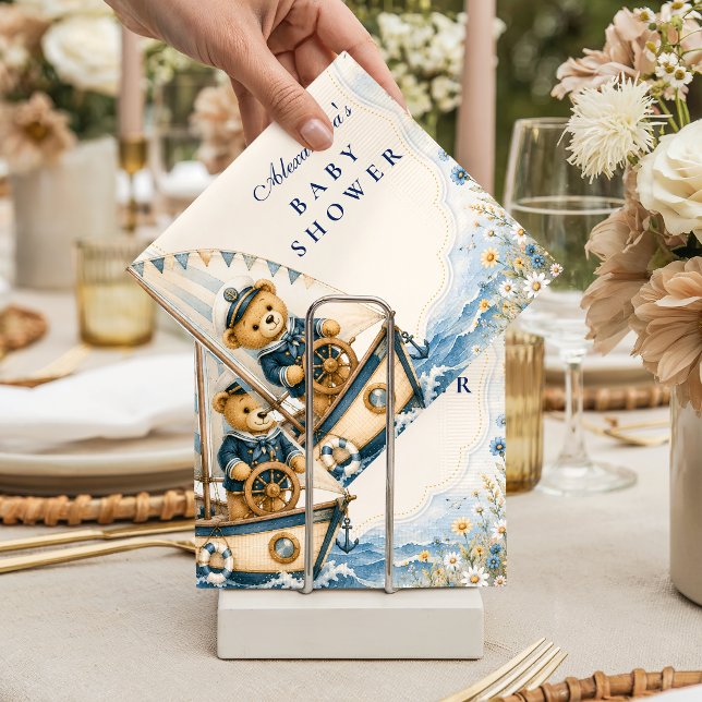 Whimsical Sjöman Björn Bebis Shower Pappersservett (Skapare uppladdad)