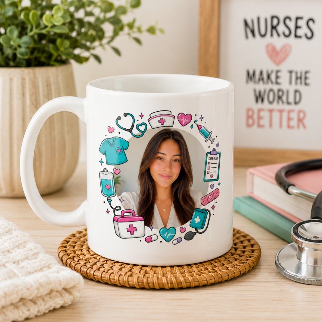 Whimsical Sjuksköterska Foto  Kaffemugg (Skapare uppladdad)