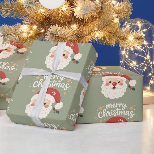 Whimsical skandinavisk tomte God Jul Presentpapper (Helgdagar)