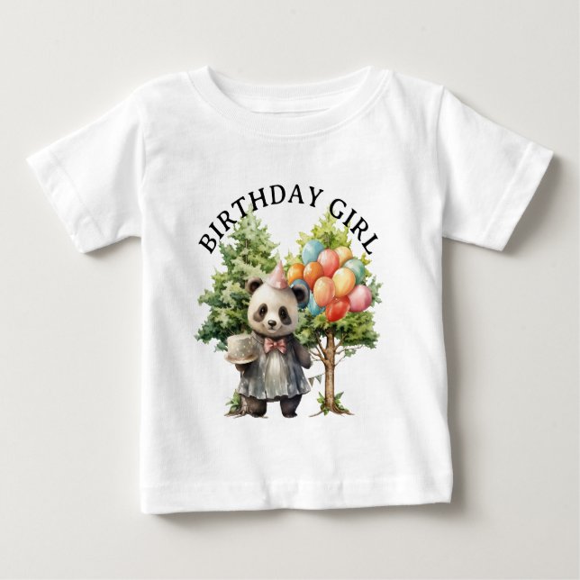 Whimsical Skogs Födelsedags Watercolor T Shirt (Framsida)