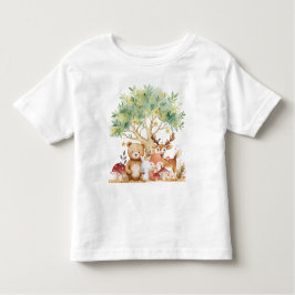 Whimsical Skogs Skogsdjur T Shirt
