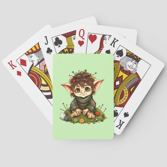 Whimsical Skogssprite Spelkort (Baksidan)