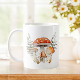 Whimsical Skogssvamp Vintage Gårdshus  Kaffemugg