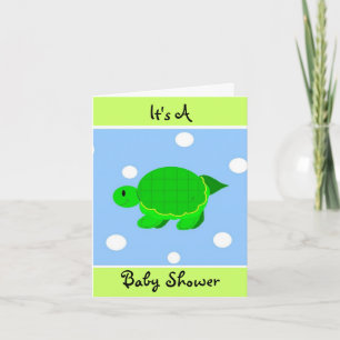 Whimsical Sköldpadda Baby Shower Inbjudan
